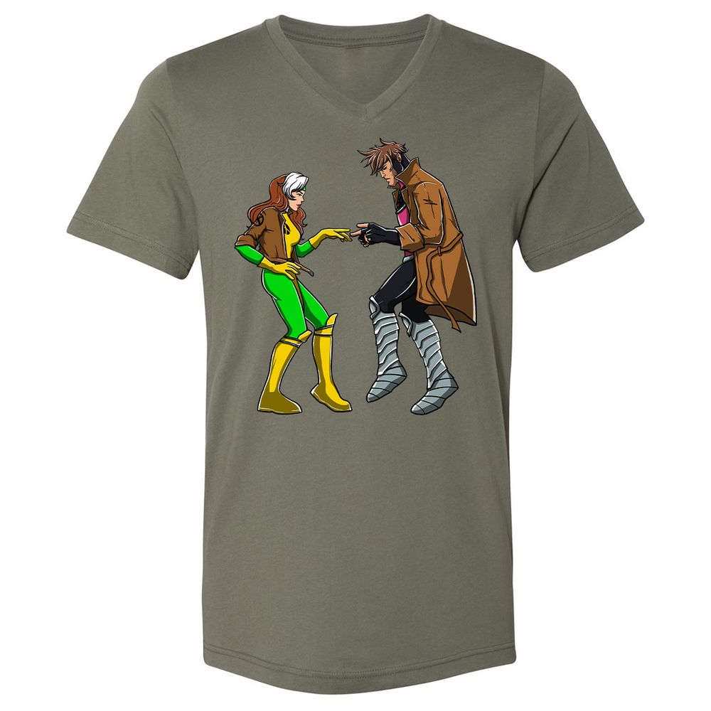Unisex V-Neck T-Shirt - 6PEEXNZE - Military Green - 10