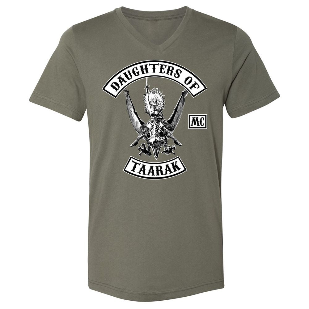 Unisex V-Neck T-Shirt - 5A9VQ2FG - Military Green - 10