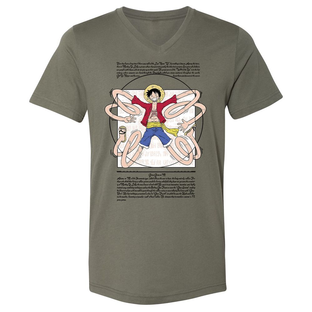 Unisex V-Neck T-Shirt - 29GF38BW - Military Green - 10