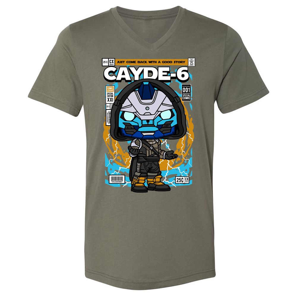 Unisex V-Neck T-Shirt - BBC15D3Q - Military Green - 10