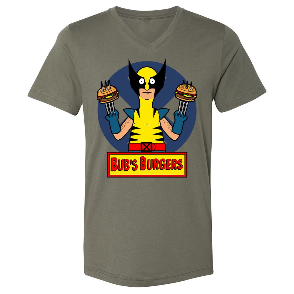 Unisex V-Neck T-Shirt - MLKVU5ZT - Military Green - 10