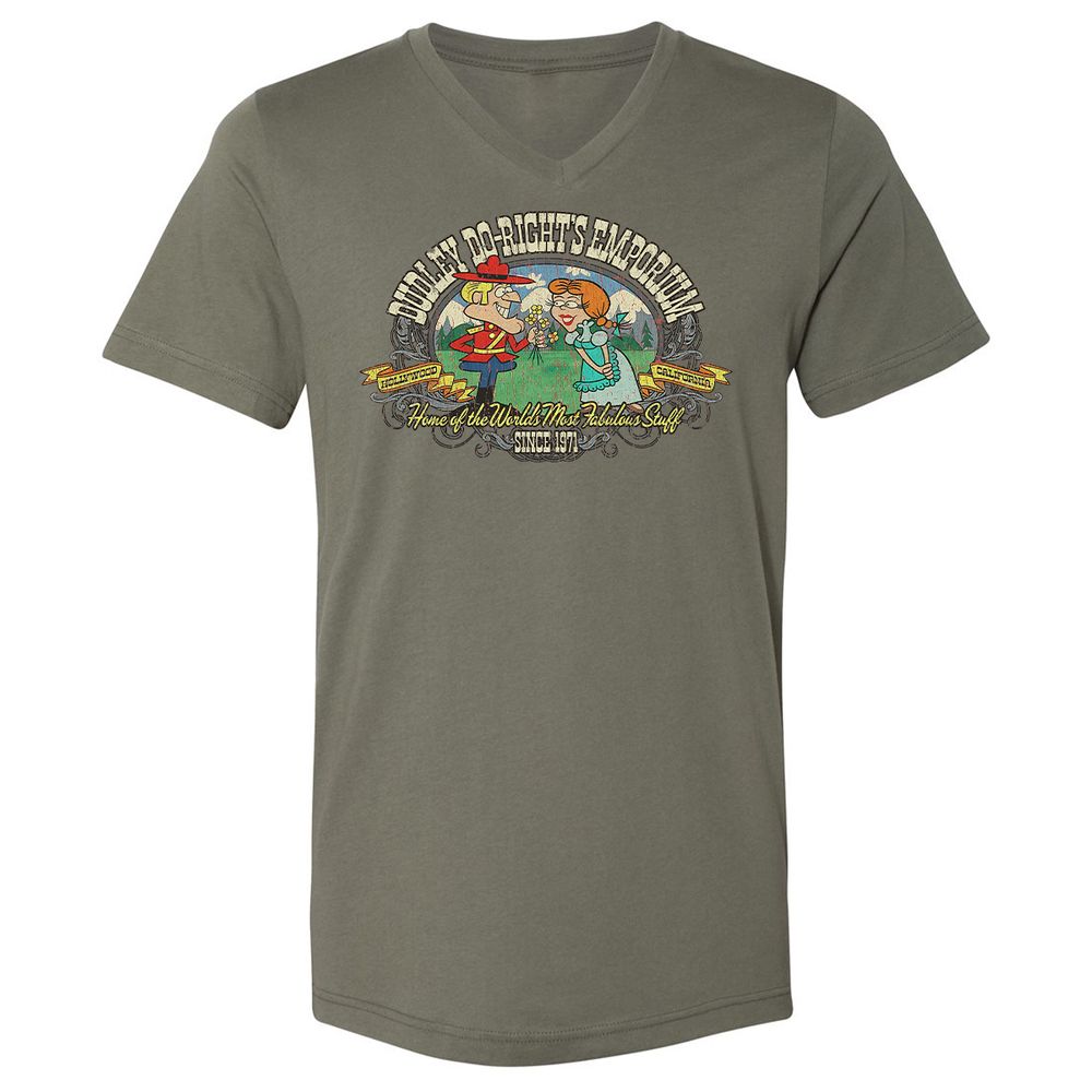Unisex V-Neck T-Shirt - W5MJZJLQ - Military Green - 10