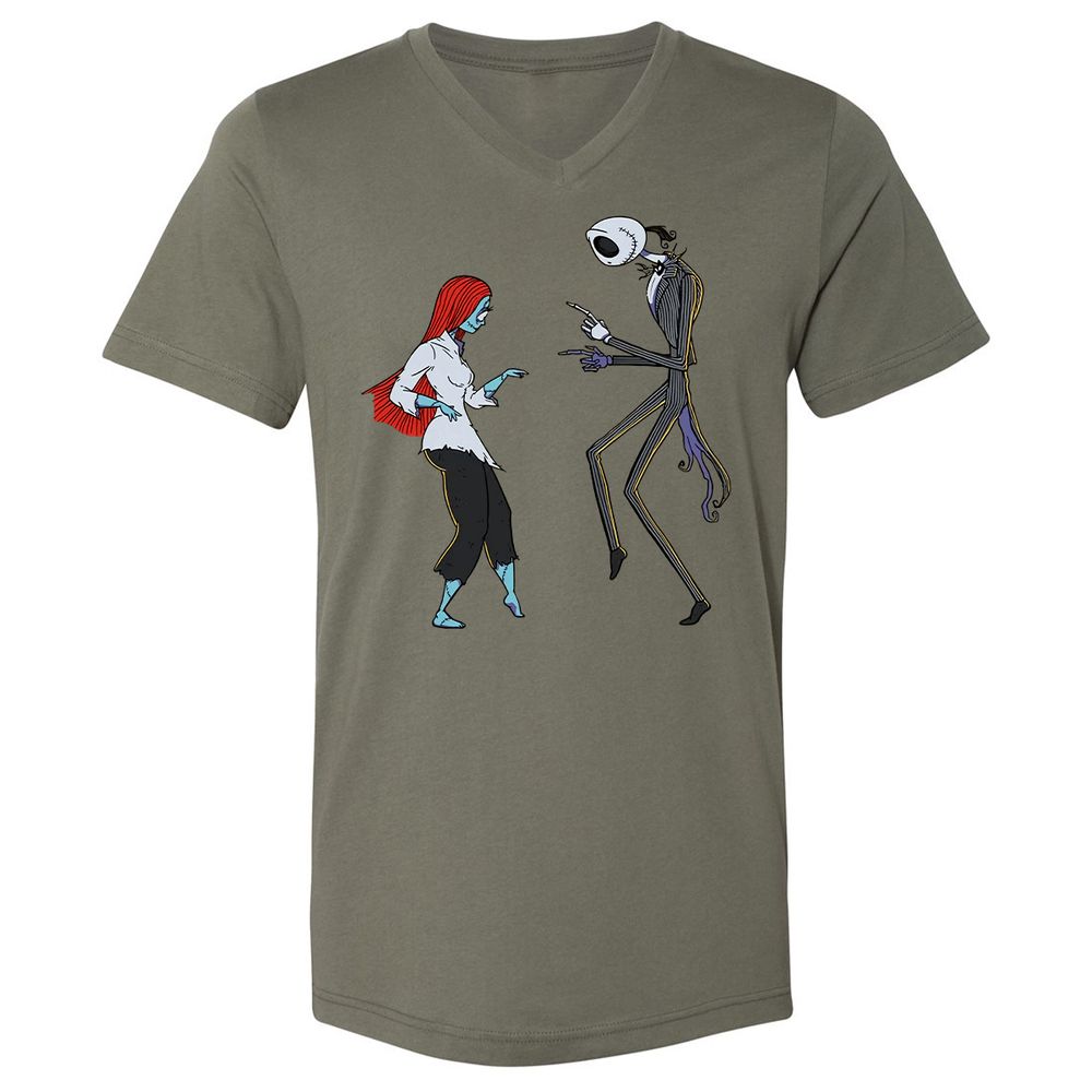 Unisex V-Neck T-Shirt - 84QCUNVN - Military Green - 10