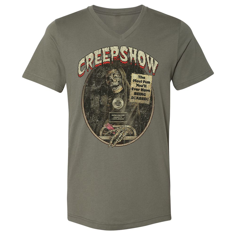 Unisex V-Neck T-Shirt - TSXL8QN3 - Military Green - 10