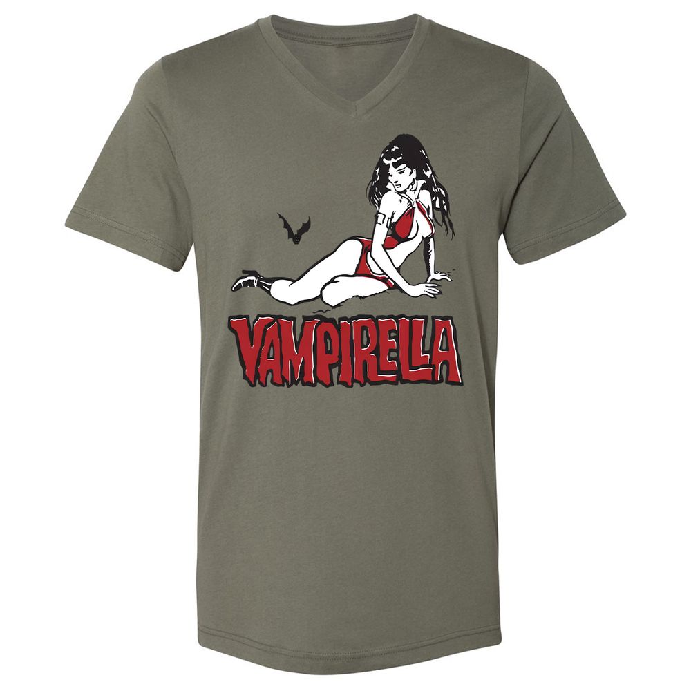 Unisex V-Neck T-Shirt - FKAESP1V - Military Green - 10