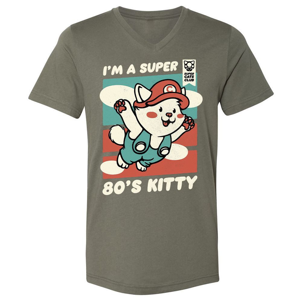 Unisex V-Neck T-Shirt - TG77YGVV - Military Green - 10