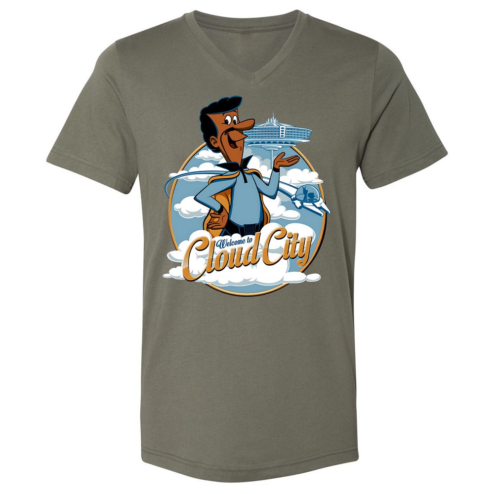 Unisex V-Neck T-Shirt - QAYFGR75 - Military Green - 10