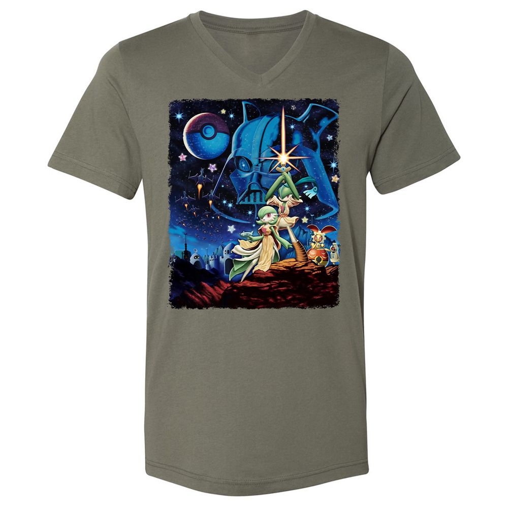 Unisex V-Neck T-Shirt - 72AAMFNZ - Military Green - 10