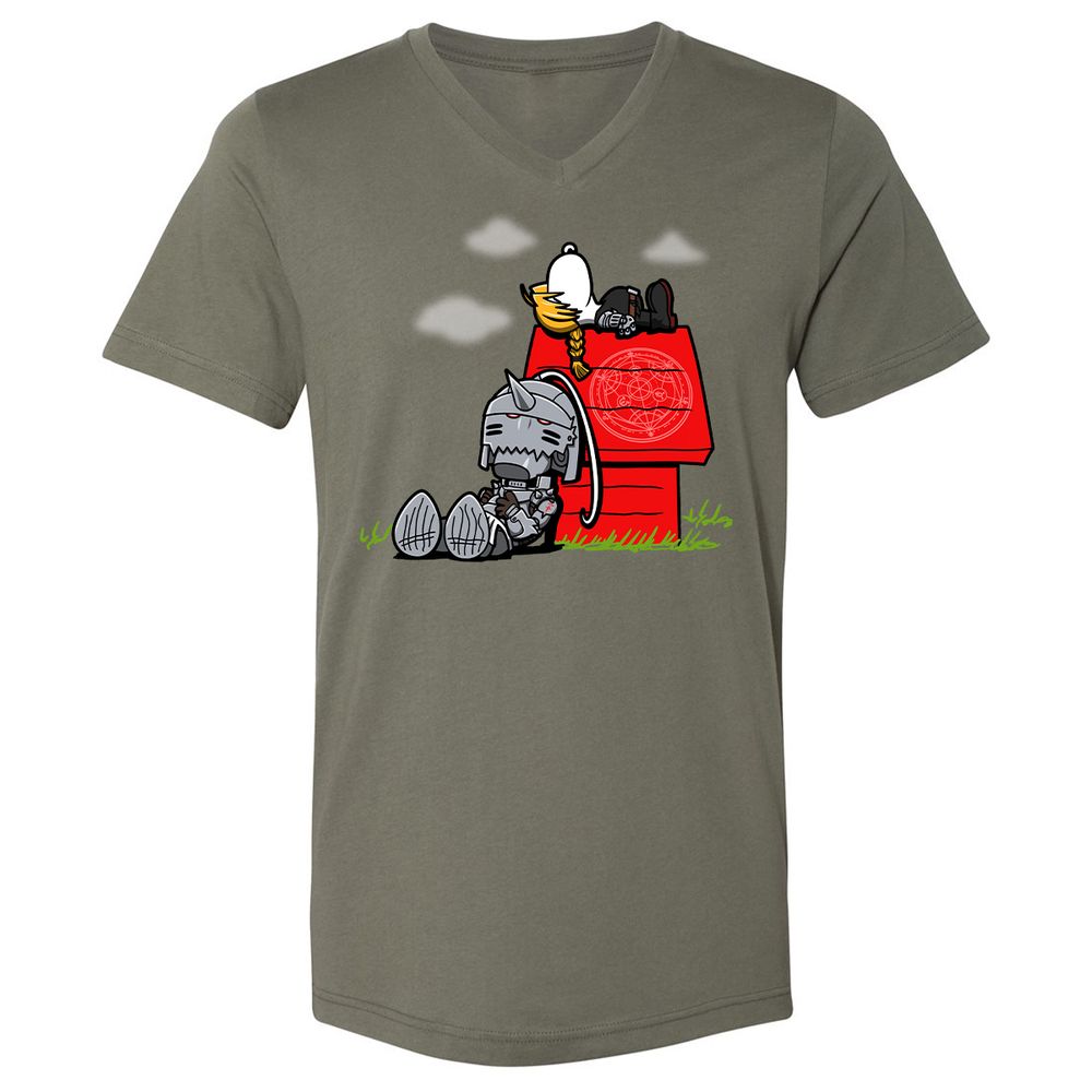 Unisex V-Neck T-Shirt - N9ANYMF8 - Military Green - 10