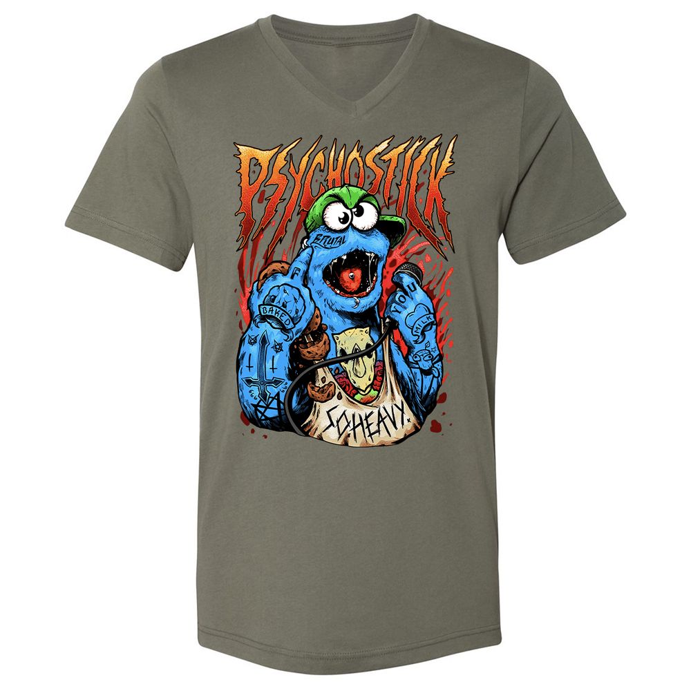Unisex V-Neck T-Shirt - RSEAASQ5 - Military Green - 10
