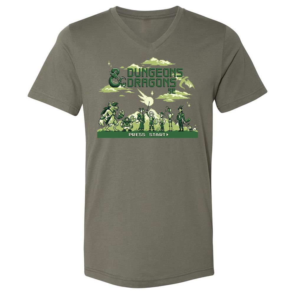 Unisex V-Neck T-Shirt - V142YPW3 - Military Green - 10