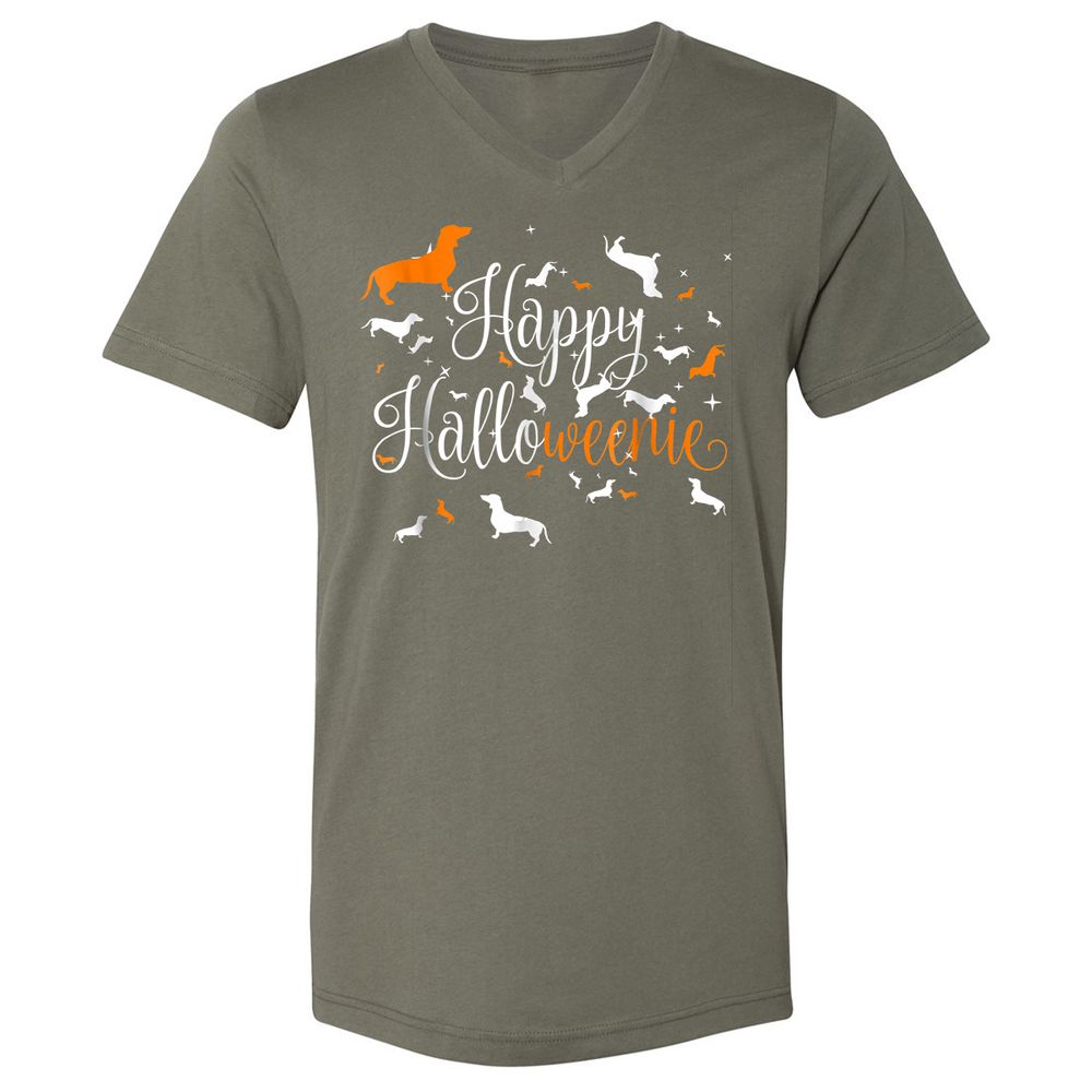 Unisex V-Neck T-Shirt - MQVGJM53 - Military Green - 10