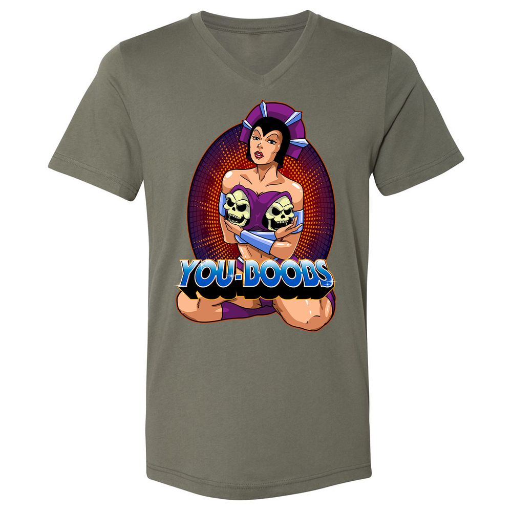 Unisex V-Neck T-Shirt - 829VQMD3 - Military Green - 10