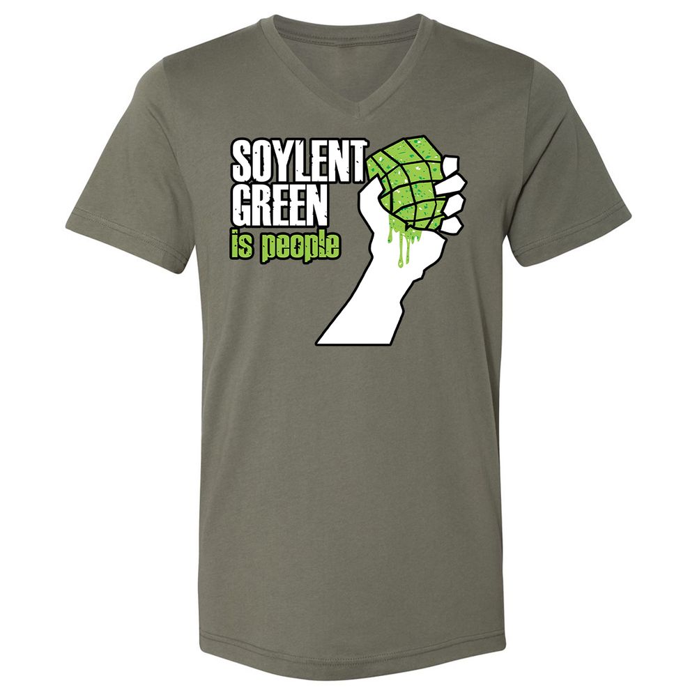 Unisex V-Neck T-Shirt - NYA7ZXCX - Military Green - 10