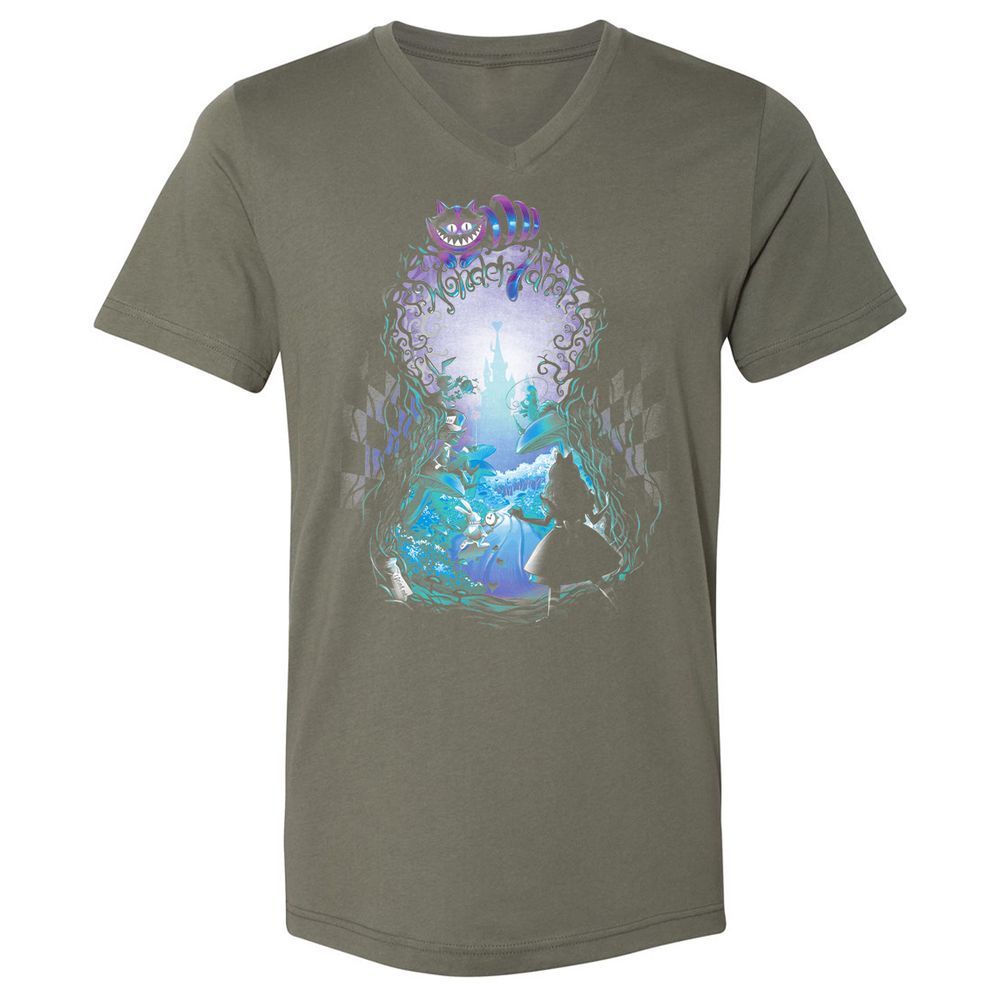 Unisex V-Neck T-Shirt - 91VVDS51 - Military Green - 10