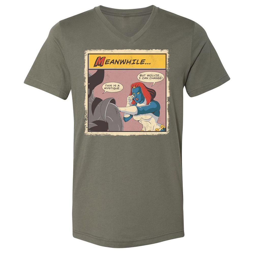 Unisex V-Neck T-Shirt - G4EKGYDR - Military Green - 10