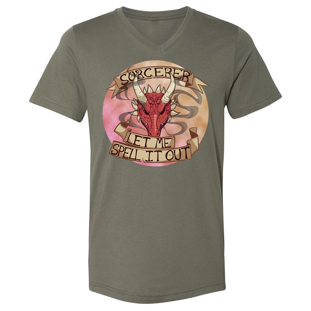 Unisex V-Neck T-Shirt - 4BV1KCW1 - Military Green - 10