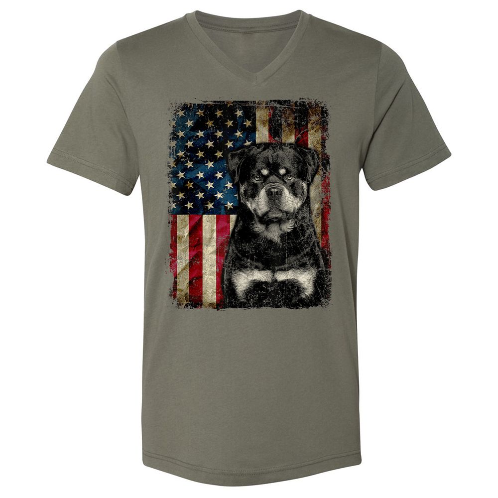 Unisex V-Neck T-Shirt - AXD486L6 - Military Green - 10