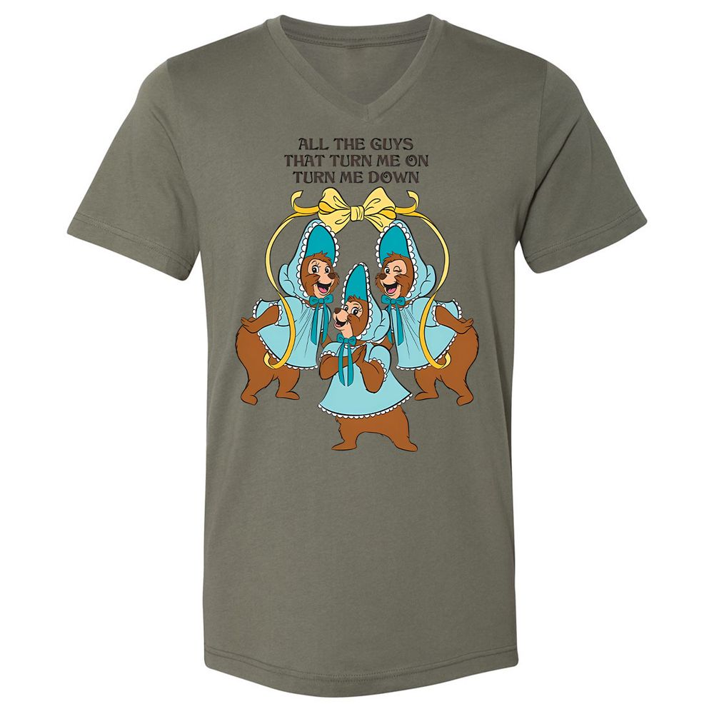 Unisex V-Neck T-Shirt - 7X4QUY5R - Military Green - 10