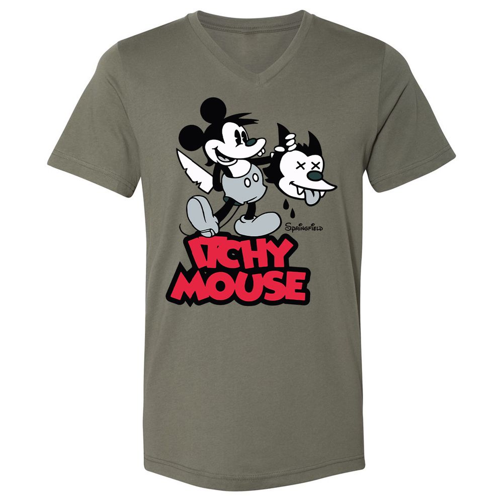 Unisex V-Neck T-Shirt - R846X8HA - Military Green - 10