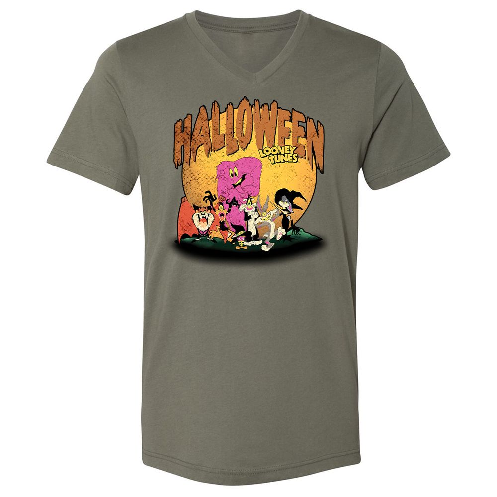Unisex V-Neck T-Shirt - T5VDDLHK - Military Green - 10