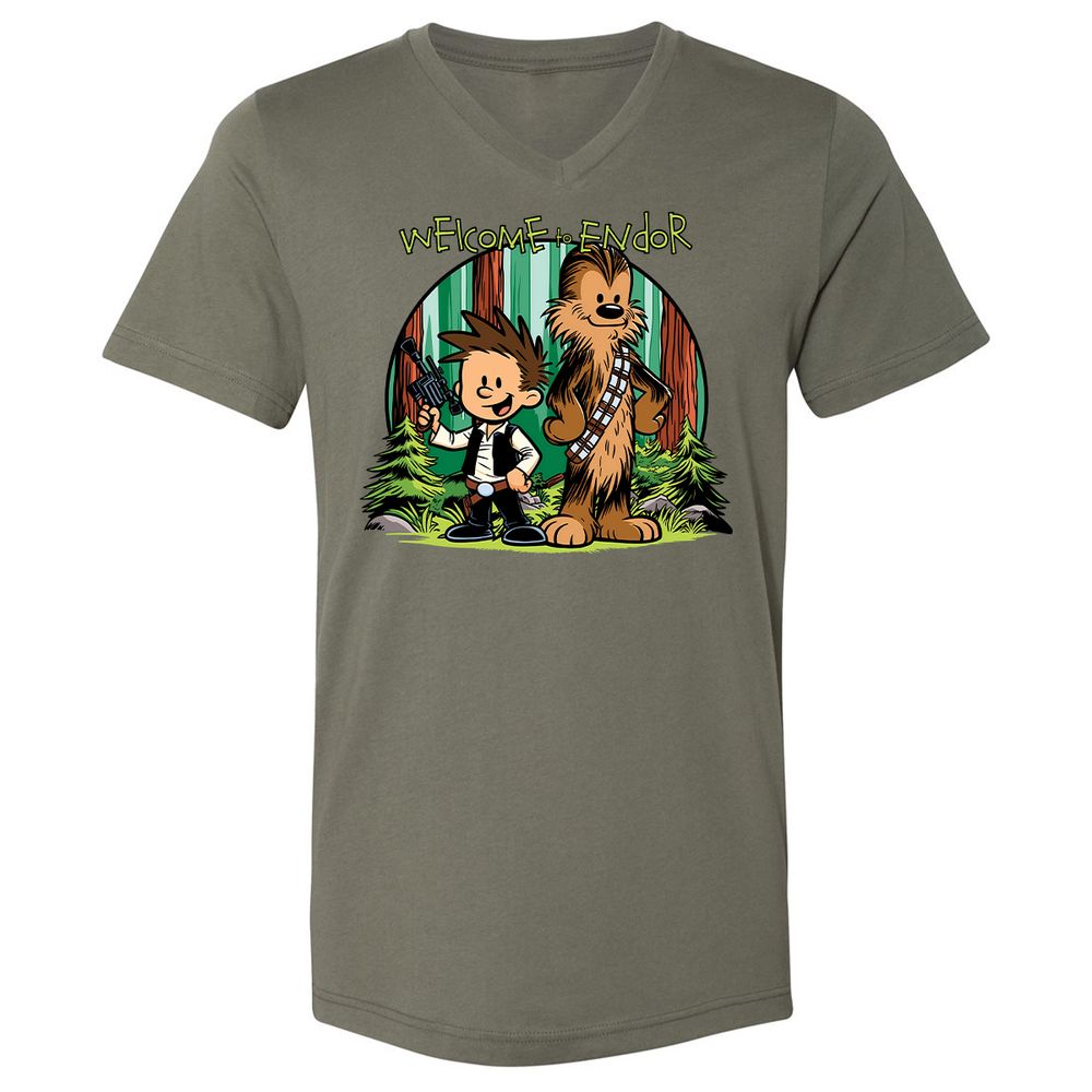 Unisex V-Neck T-Shirt - TDYCHCQ2 - Military Green - 10