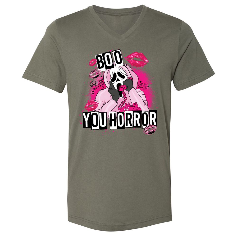 Unisex V-Neck T-Shirt - A3A8Q1EJ - Military Green - 10