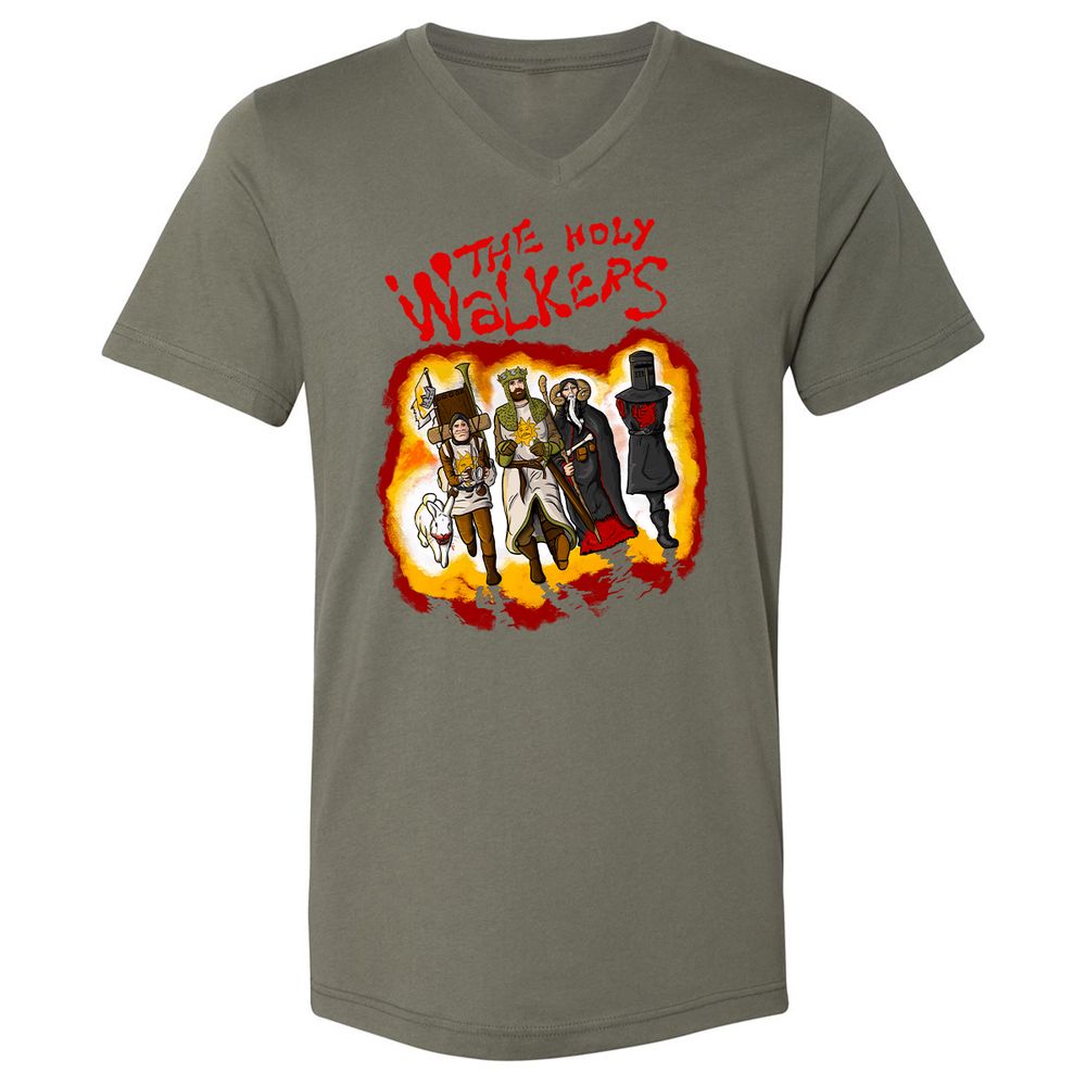 Unisex V-Neck T-Shirt - D8G7JVLV - Military Green - 10