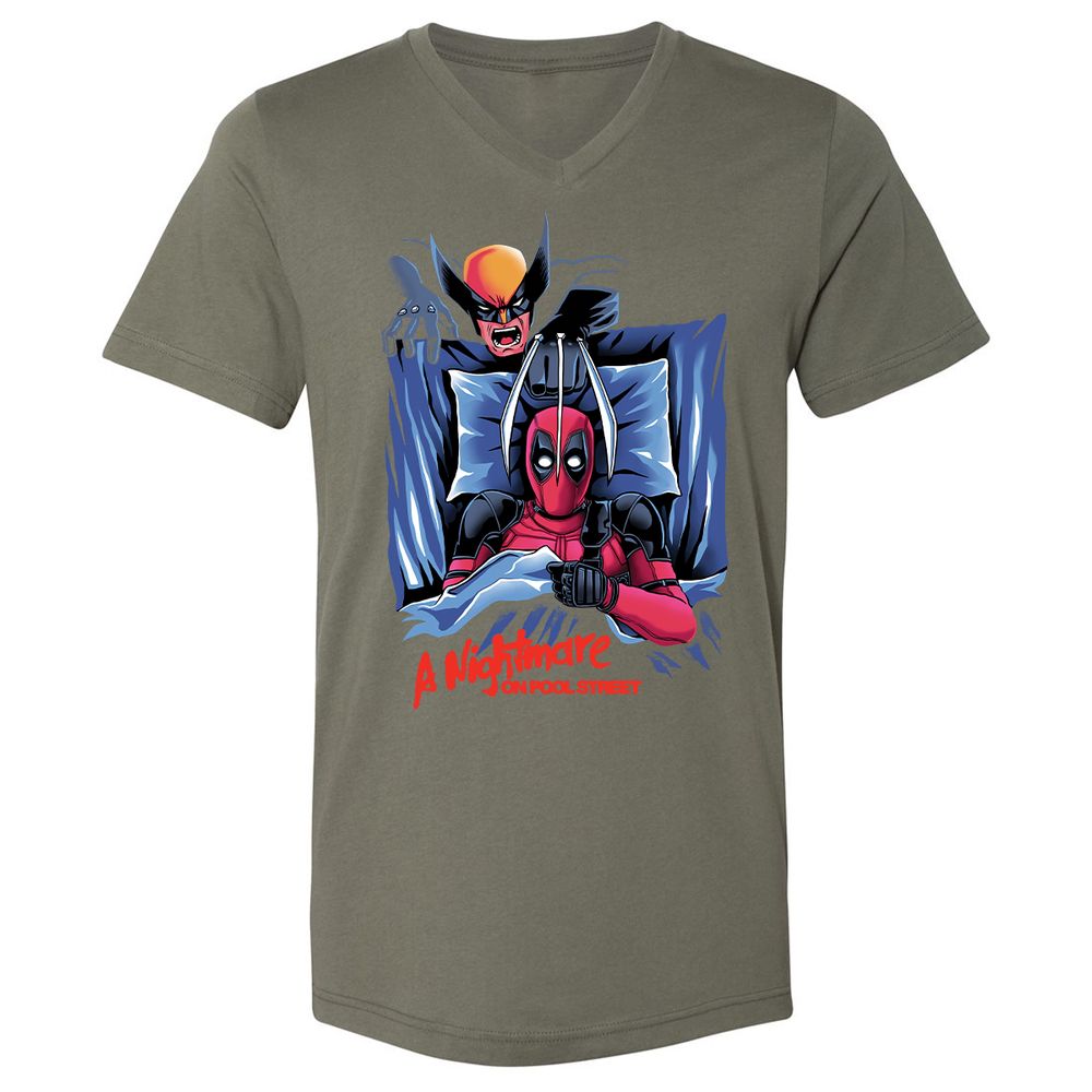 Unisex V-Neck T-Shirt - Z2QU7LS1 - Military Green - 10