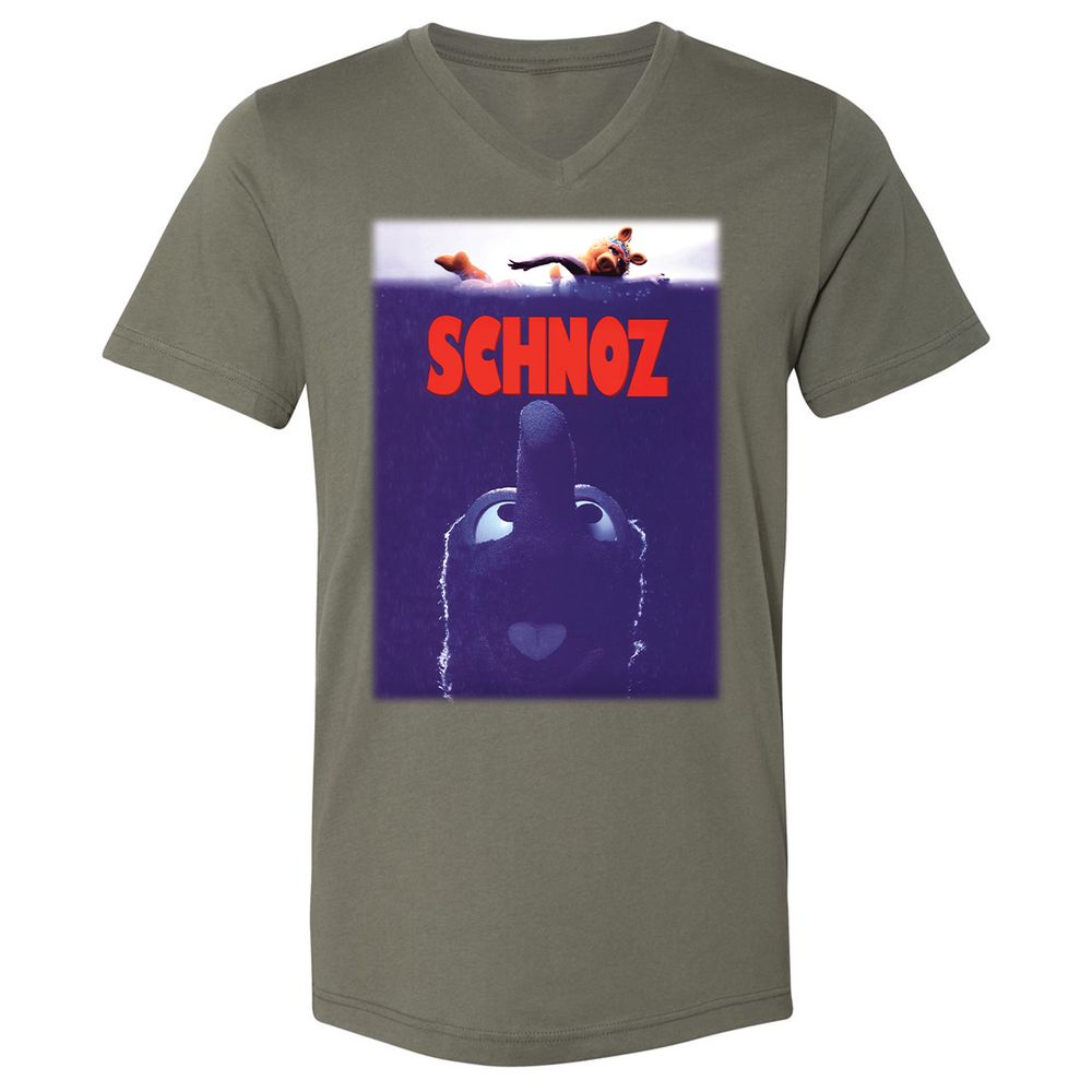 Unisex V-Neck T-Shirt - XKD9BX7R - Military Green - 10