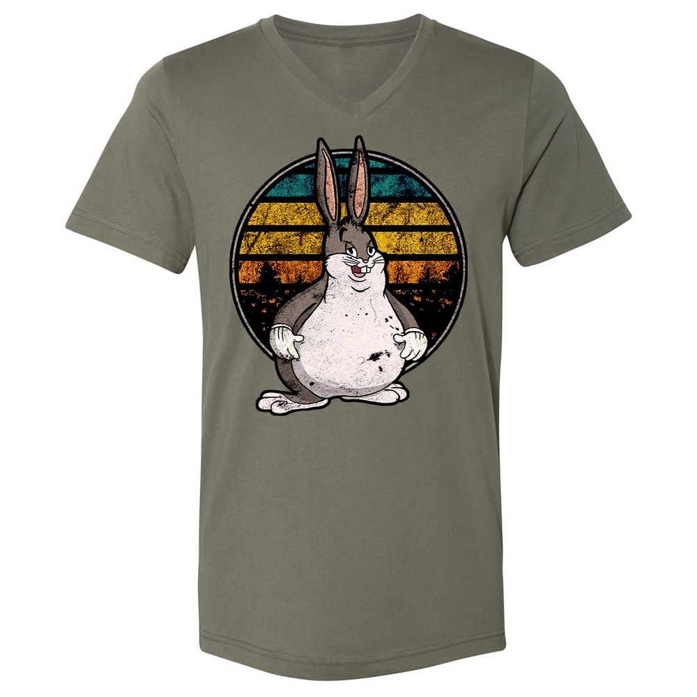 Unisex V-Neck T-Shirt - AMR9BWRT - Military Green - 10