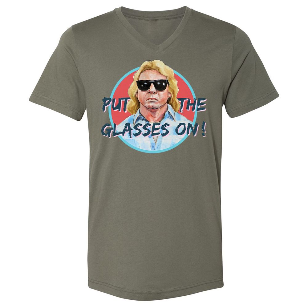 Unisex V-Neck T-Shirt - KWAY1NN6 - Military Green - 10