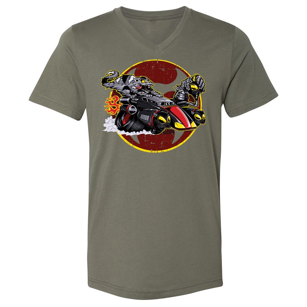 Unisex V-Neck T-Shirt - ZKXBAV21 - Military Green - 10
