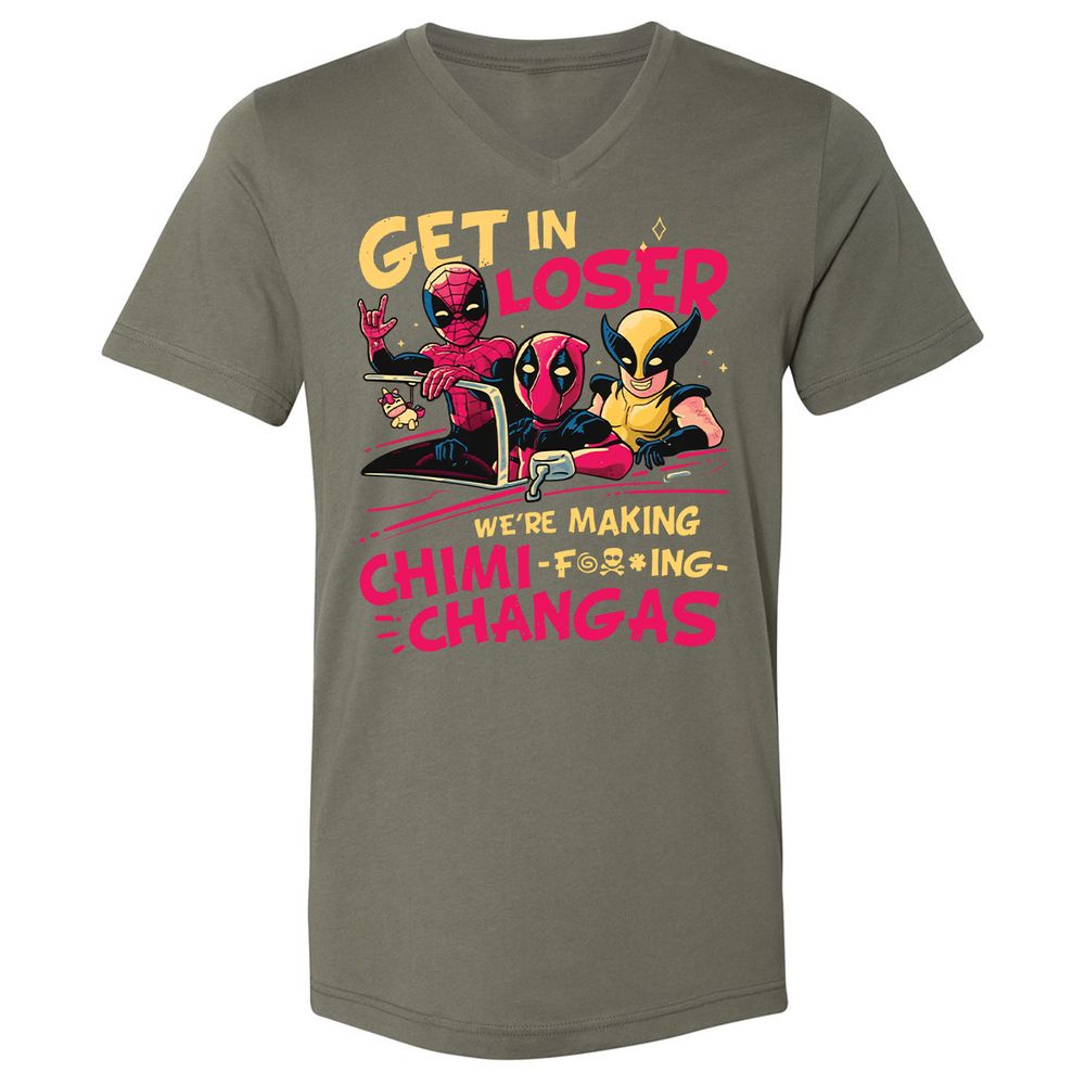 Unisex V-Neck T-Shirt - HZDP4XAA - Military Green - 10