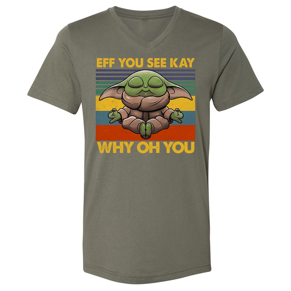 Unisex V-Neck T-Shirt - 81G14EFU - Military Green - 10