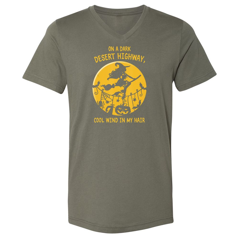 Unisex V-Neck T-Shirt - UFG38F7T - Military Green - 10