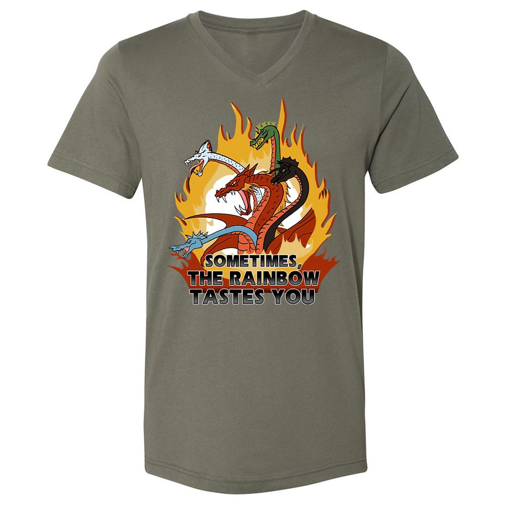 Unisex V-Neck T-Shirt - DAHQPV5S - Military Green - 10