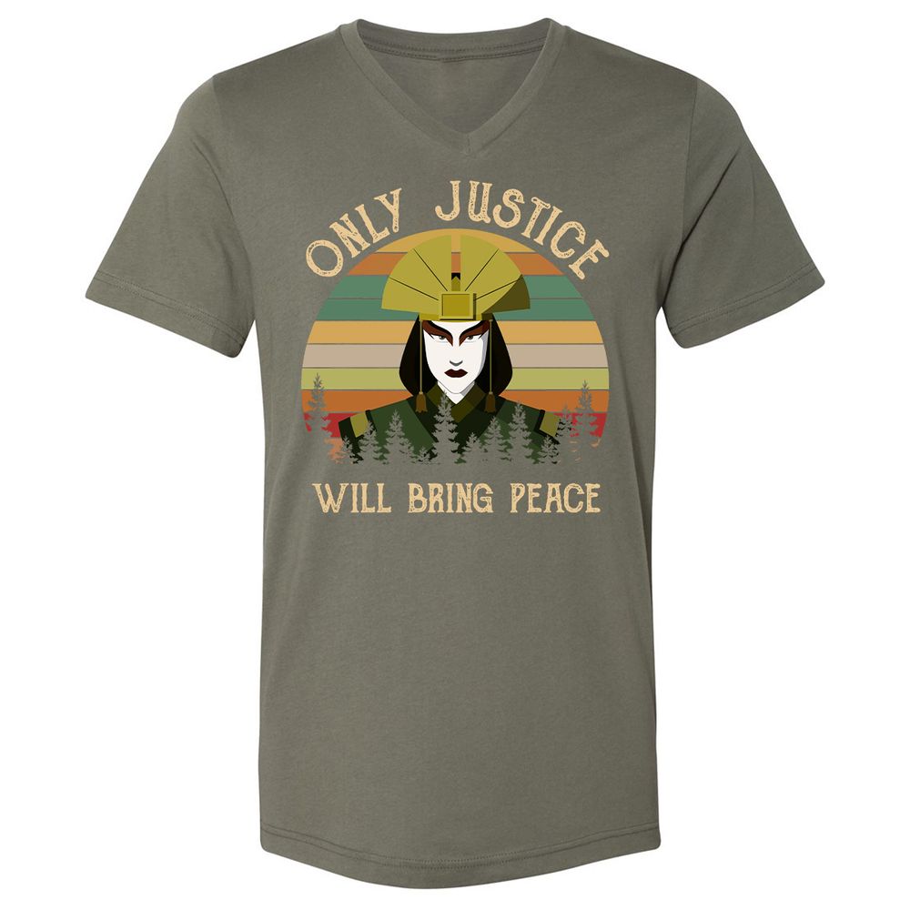 Unisex V-Neck T-Shirt - WK3SZT3T - Military Green - 10