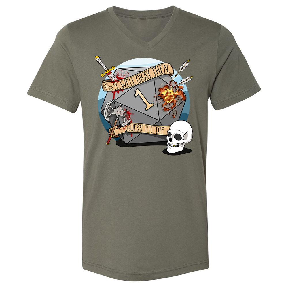 Unisex V-Neck T-Shirt - 2966ZWNB - Military Green - 10