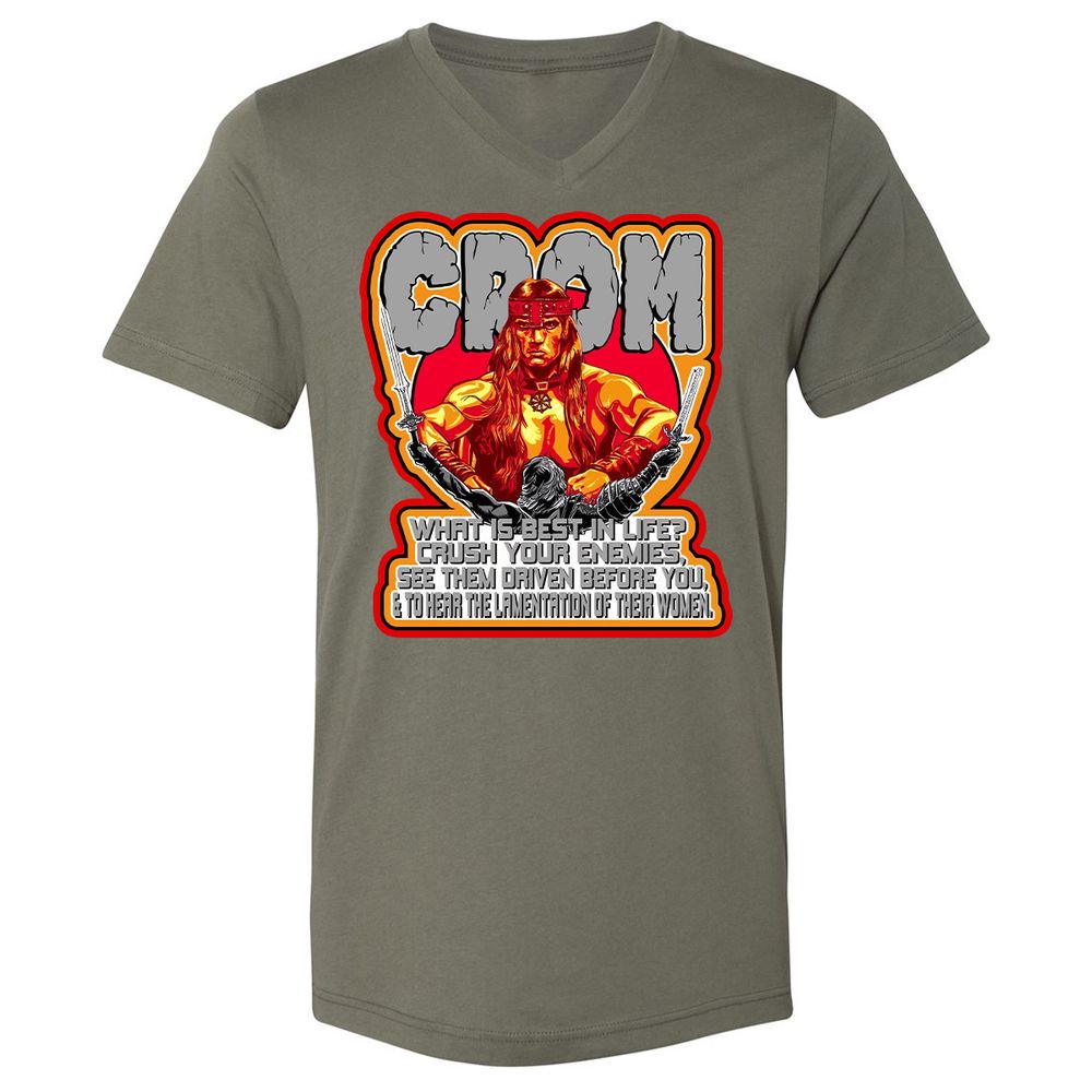 Unisex V-Neck T-Shirt - G2HUM18G - Military Green - 10