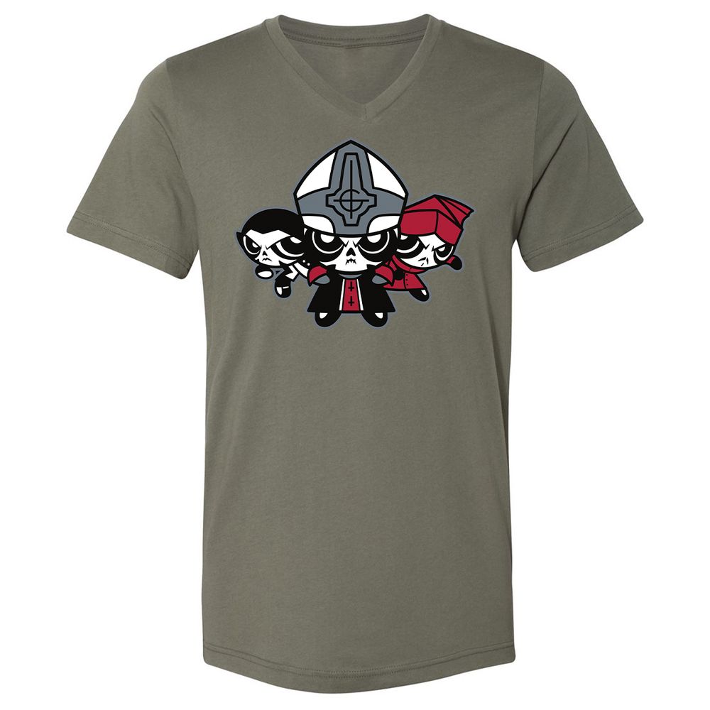 Unisex V-Neck T-Shirt - A5WJEP5Z - Military Green - 10