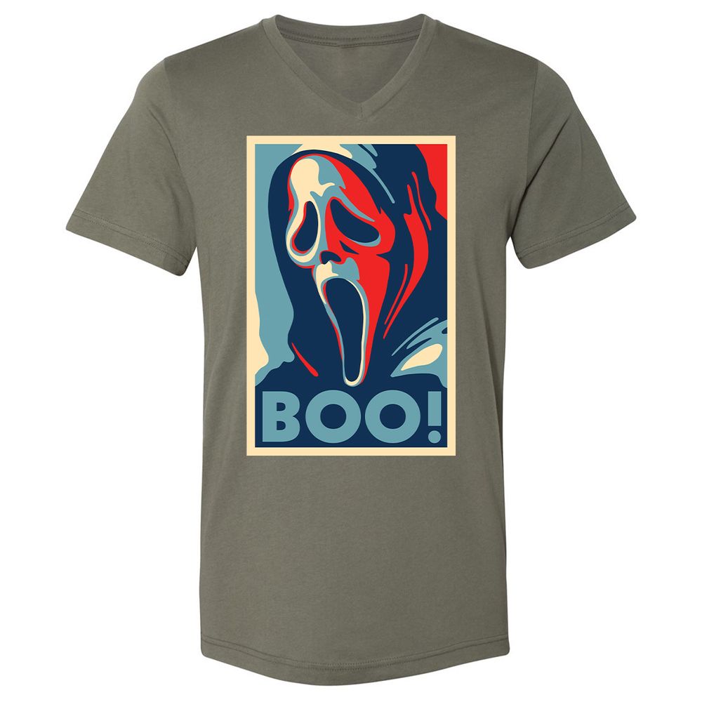 Unisex V-Neck T-Shirt - YQVFYHBH - Military Green - 10