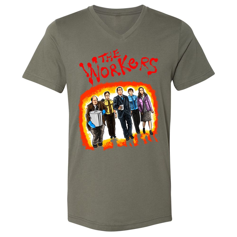 Unisex V-Neck T-Shirt - GPRF7D66 - Military Green - 10