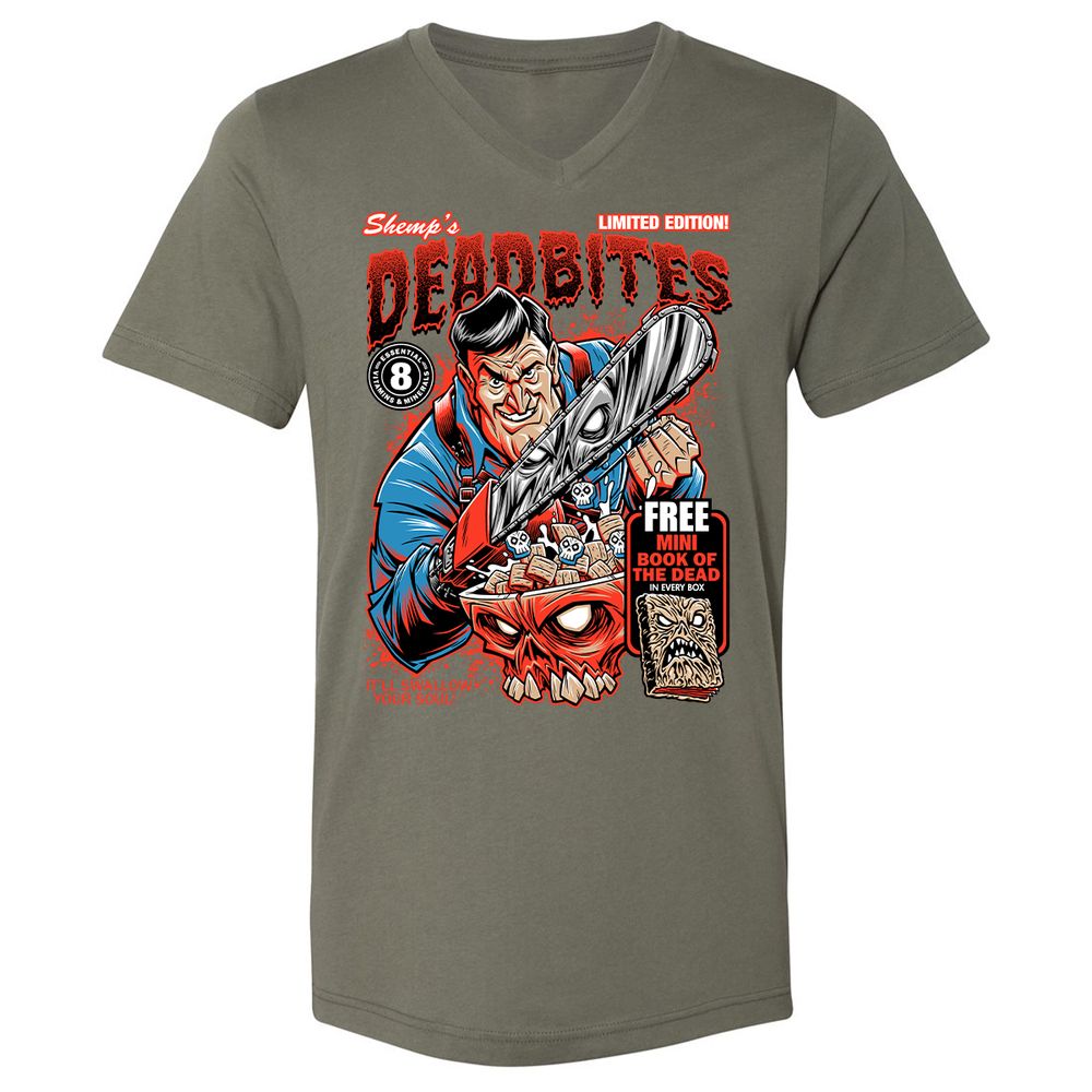 Unisex V-Neck T-Shirt - FWB1YVTZ - Military Green - 10