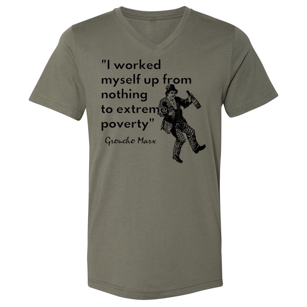 Unisex V-Neck T-Shirt - NUAAFYD3 - Military Green - 10