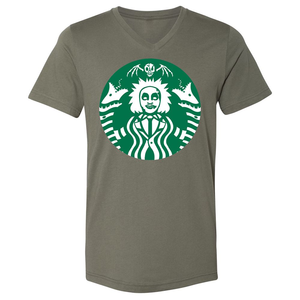 Unisex V-Neck T-Shirt - TJUA6E6P - Military Green - 10