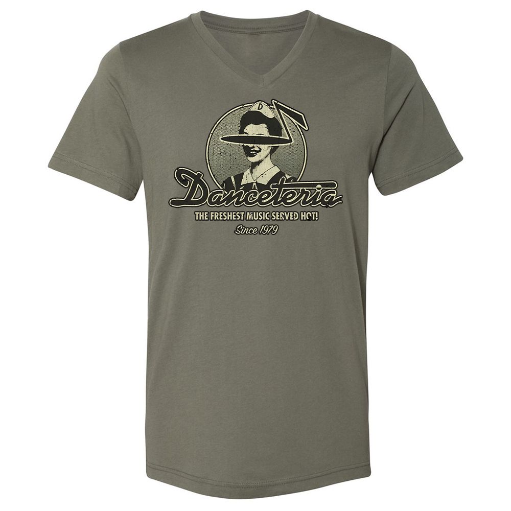 Unisex V-Neck T-Shirt - ZYTFCQ9L - Military Green - 10