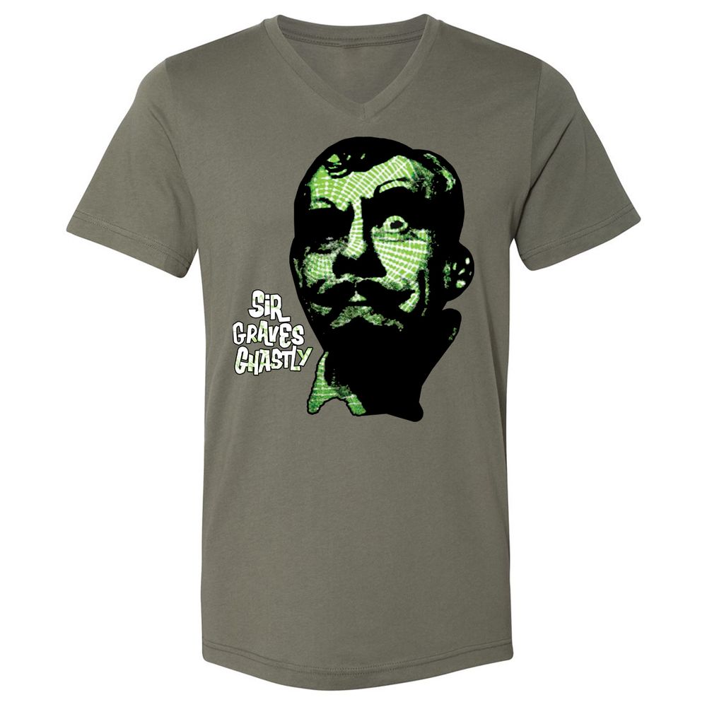 Unisex V-Neck T-Shirt - QP12M7GW - Military Green - 10