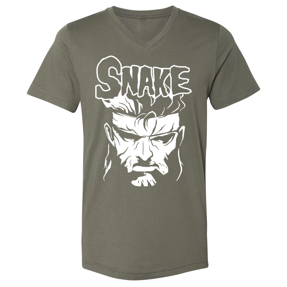 Unisex V-Neck T-Shirt - ZTK3PMDY - Military Green - 10