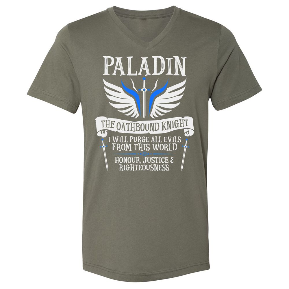 Unisex V-Neck T-Shirt - BW4RZHAN - Military Green - 10